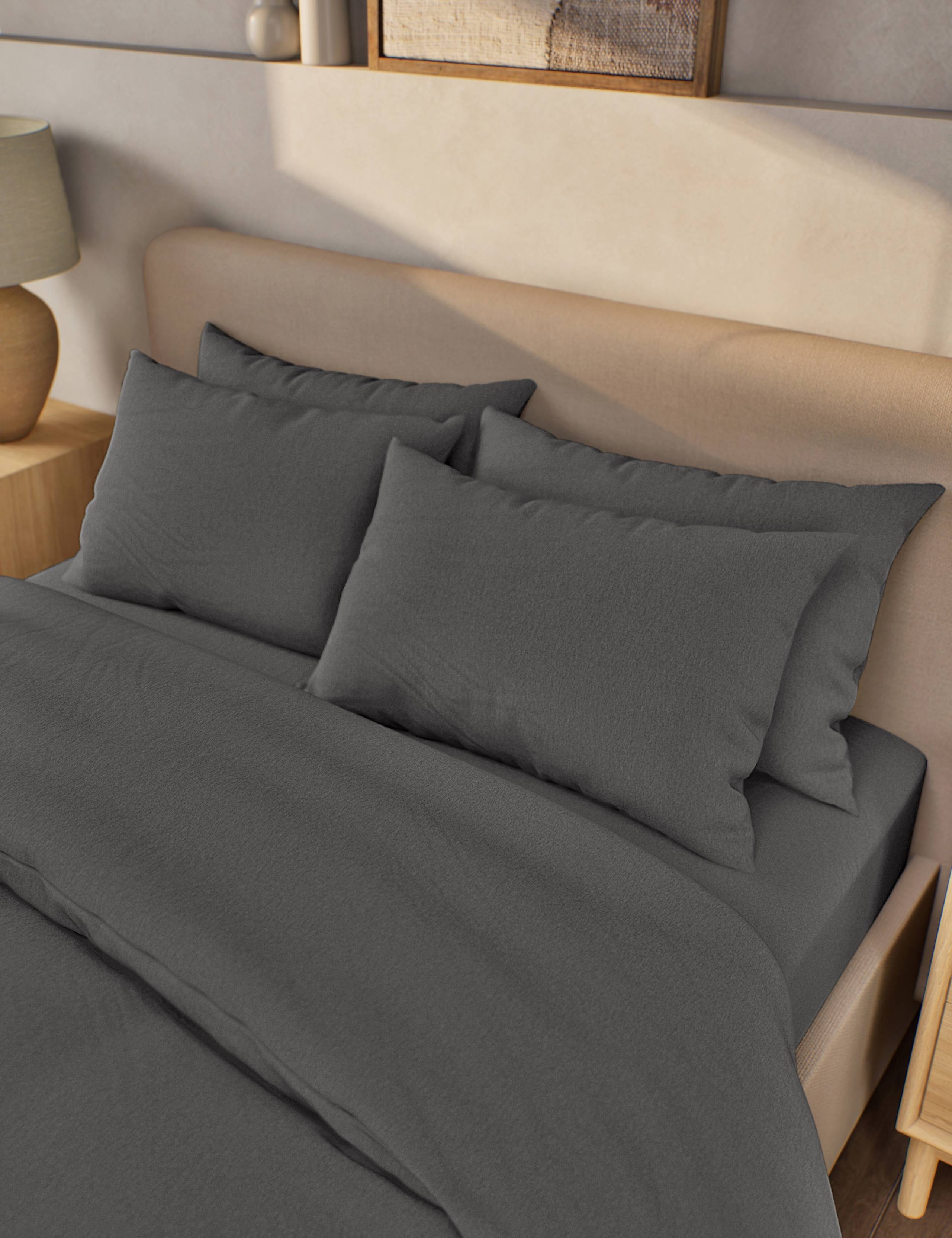 2pk Pure Brushed Cotton Pillowcases