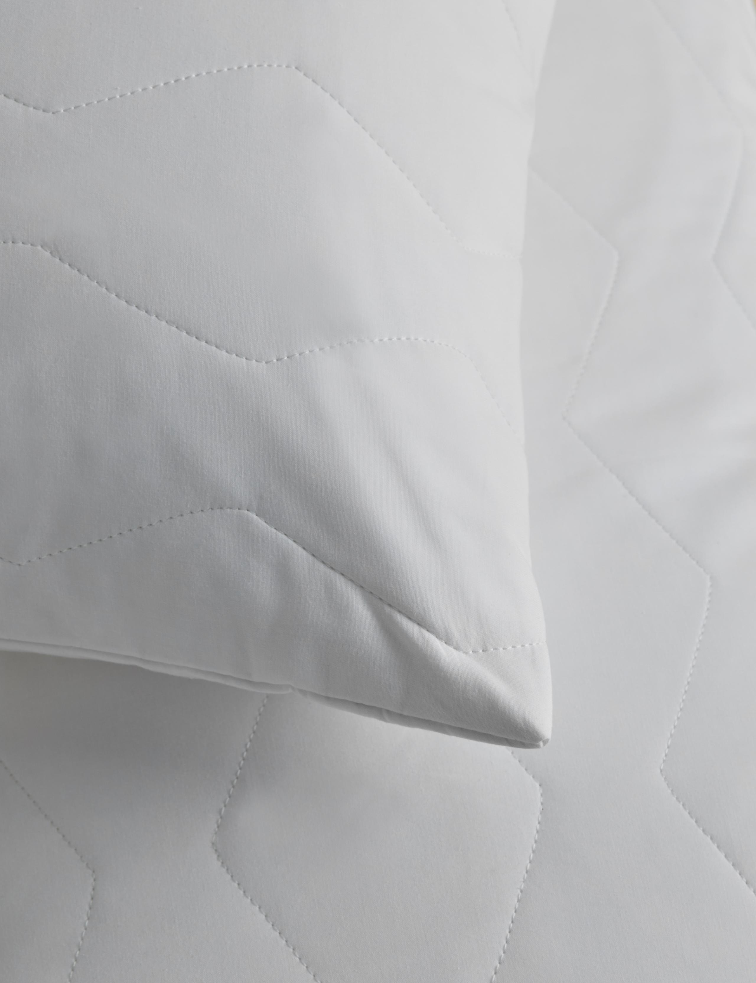 Pure cotton quilted pillow protectors pack of two, imported from the UK