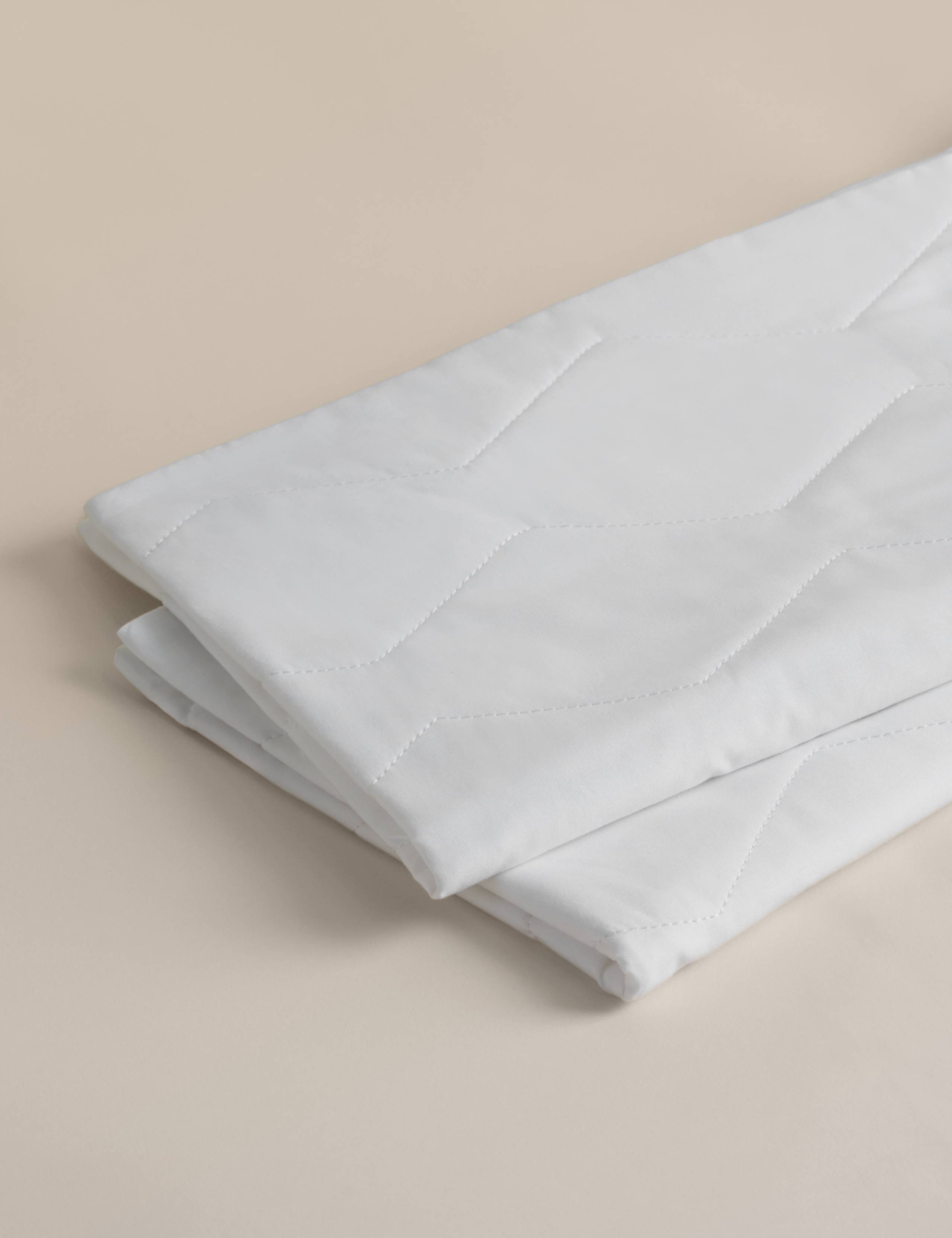 Pure cotton quilted pillow protectors pack of two, imported from the UK