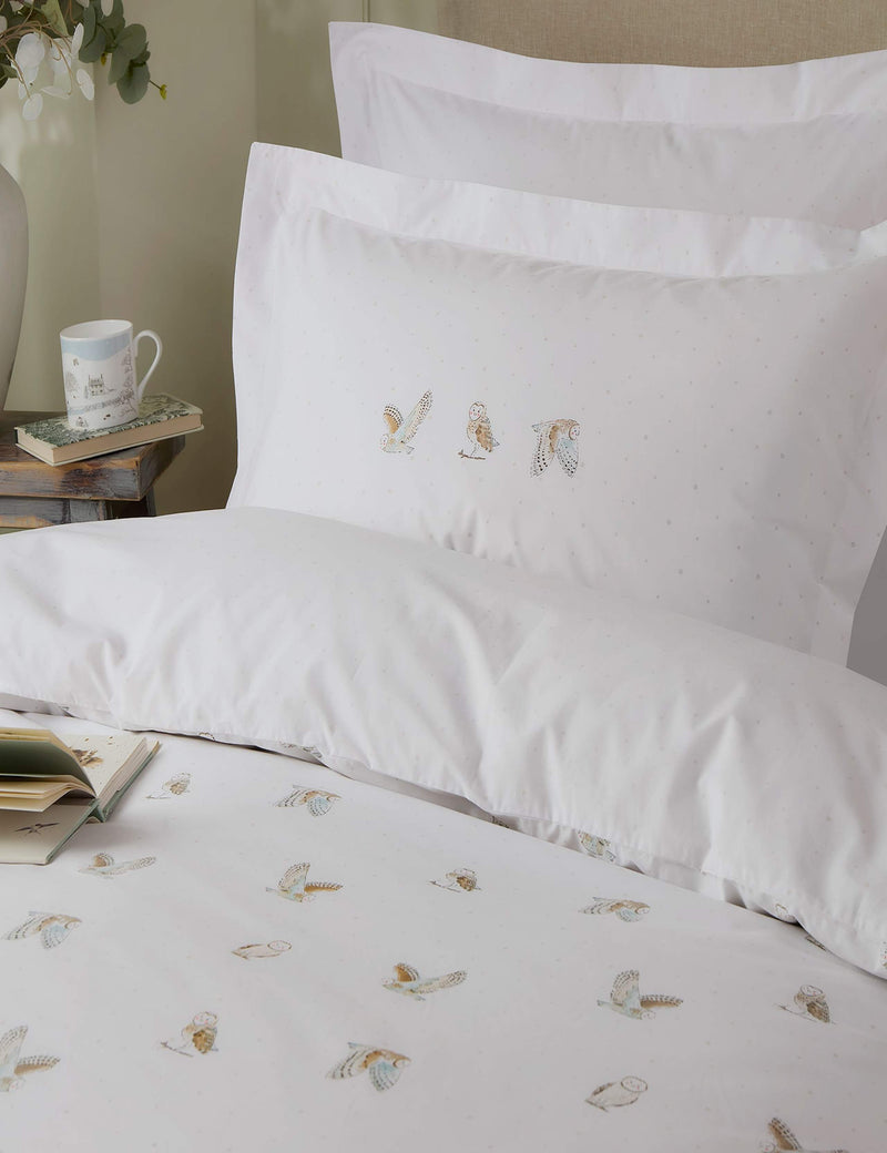 Sophie Allport Snowy Owls pillowcases 2pk (British brand)
