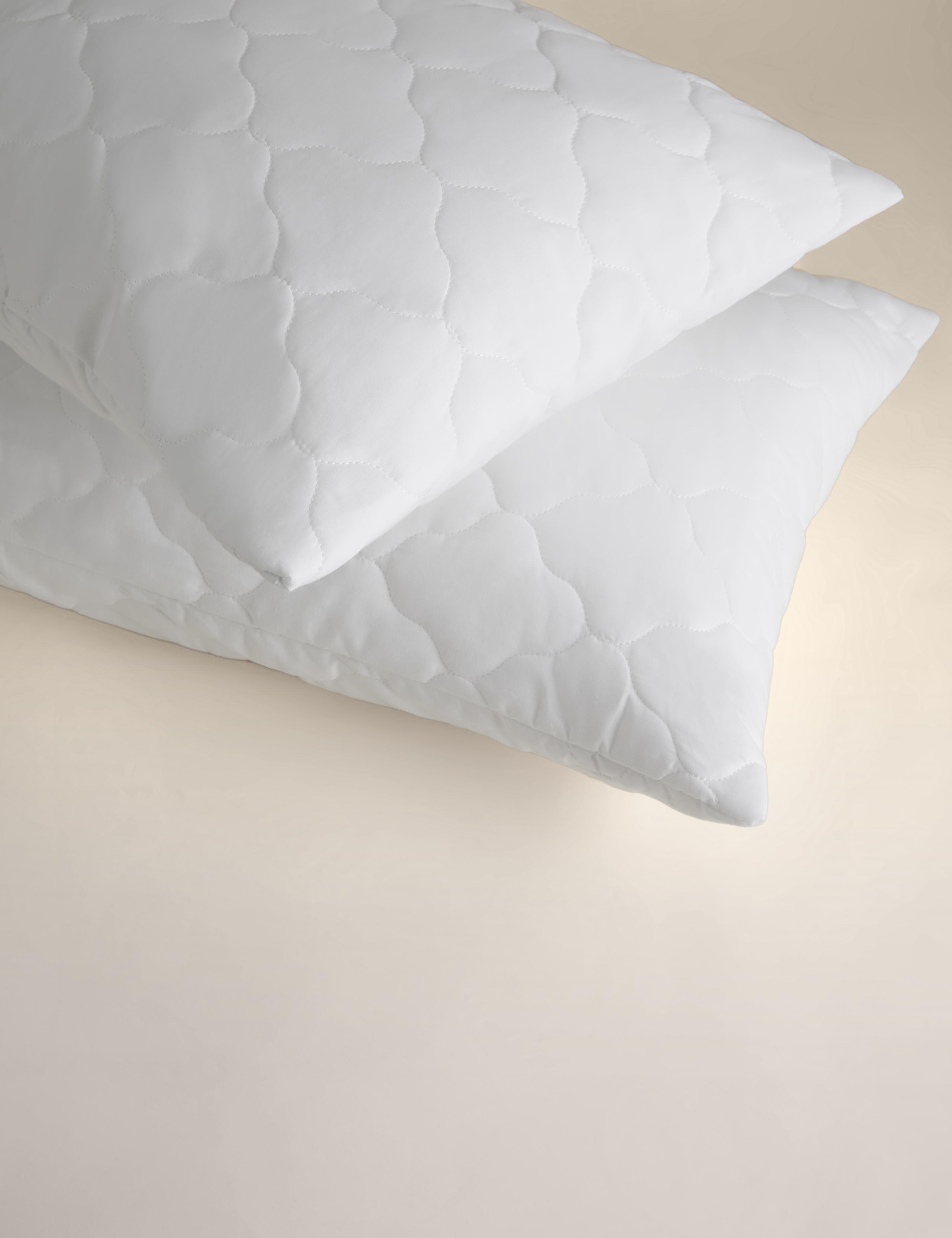 Quilted waterproof pillow protectors set of 2, imported from the UK