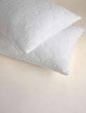 Quilted waterproof pillow protectors set of 2, imported from the UK