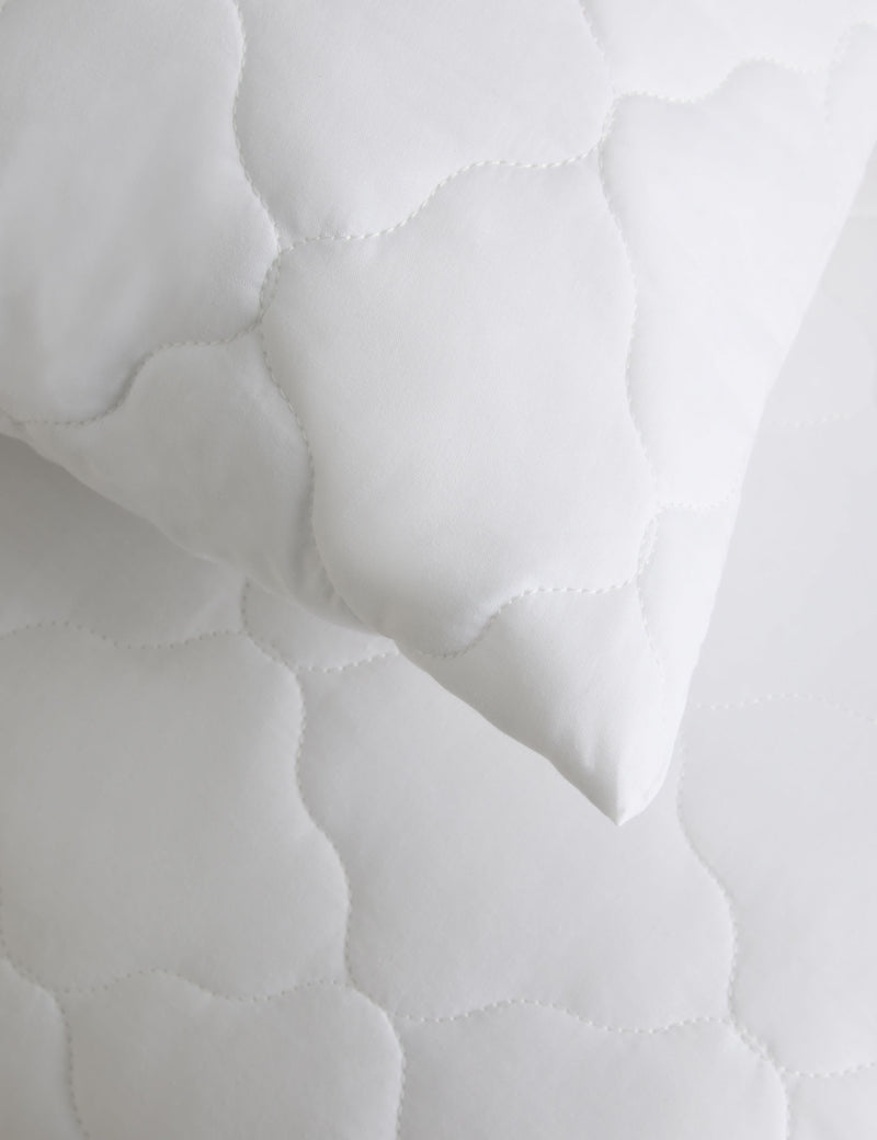 Quilted waterproof pillow protectors set of 2, imported from the UK