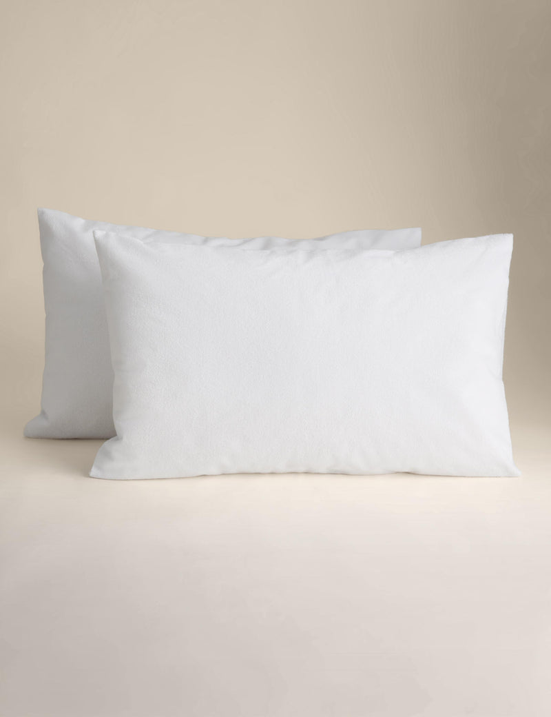 Sleep Solutions waterproof terry pillow protector 2pk (British brand)
