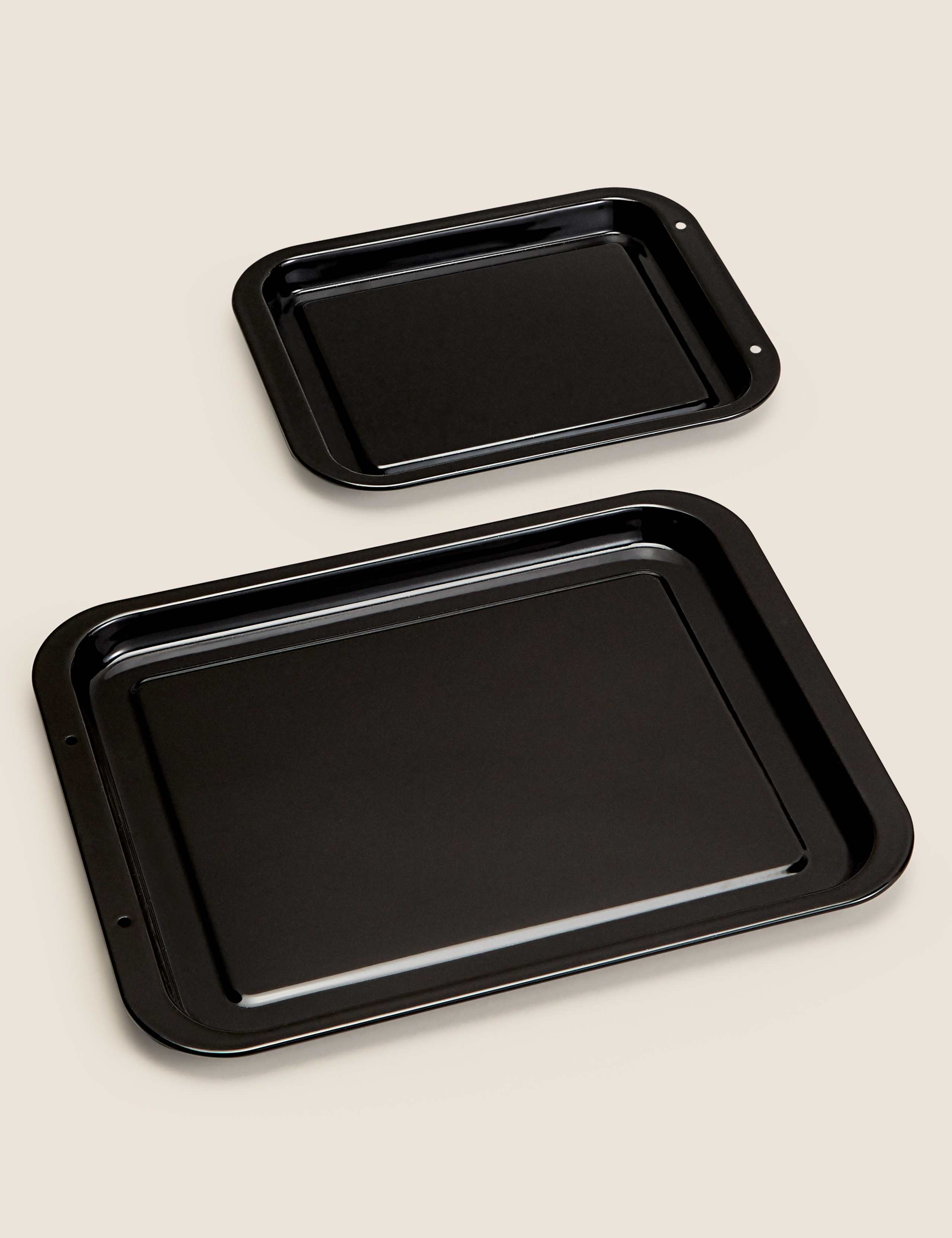 vitreous enamel oven trays 2-pack (British brand)