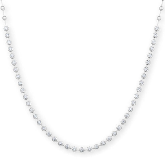 3.00ctw Round Brilliant Cut Diamond Necklace, 18ct White Gold