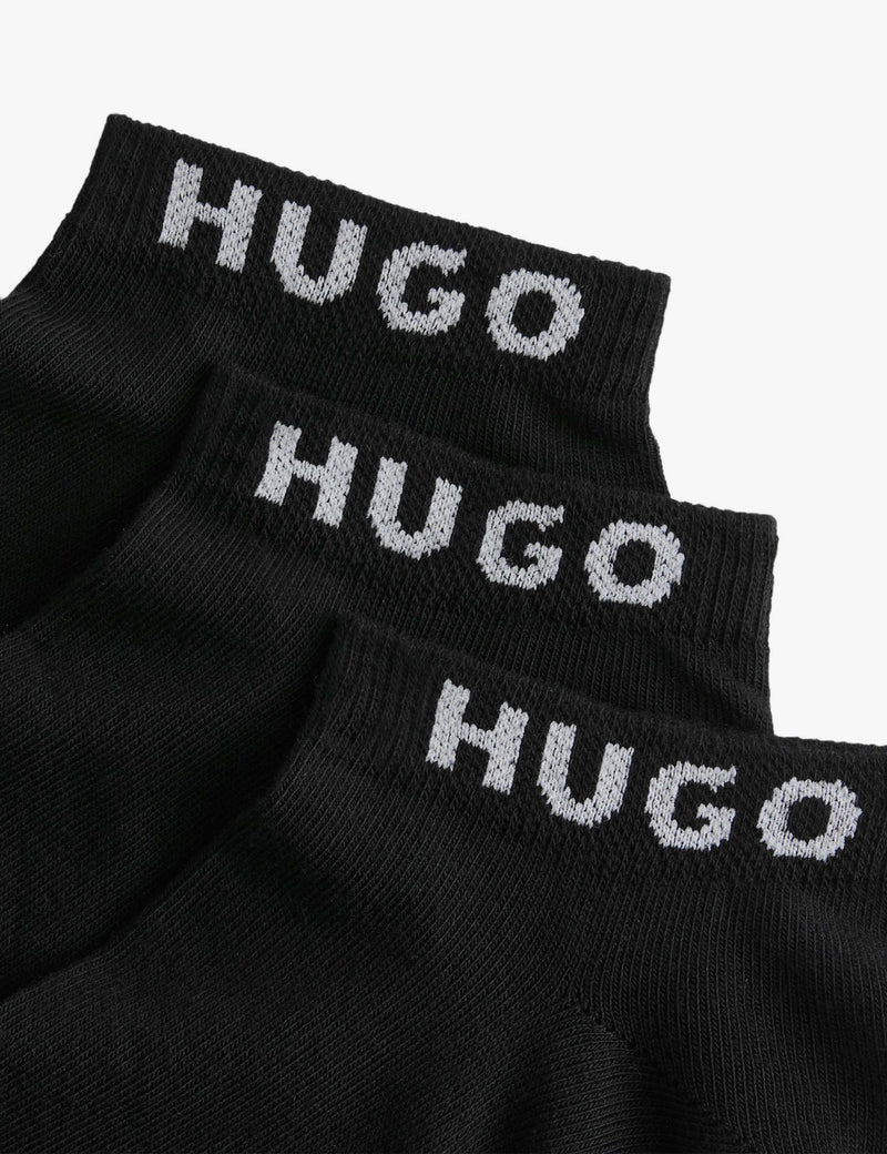 جوارب رياضية قطنية غنية بالشعار من HUGO، عبوة من 3 قطع (علامة تجارية بريطانية)