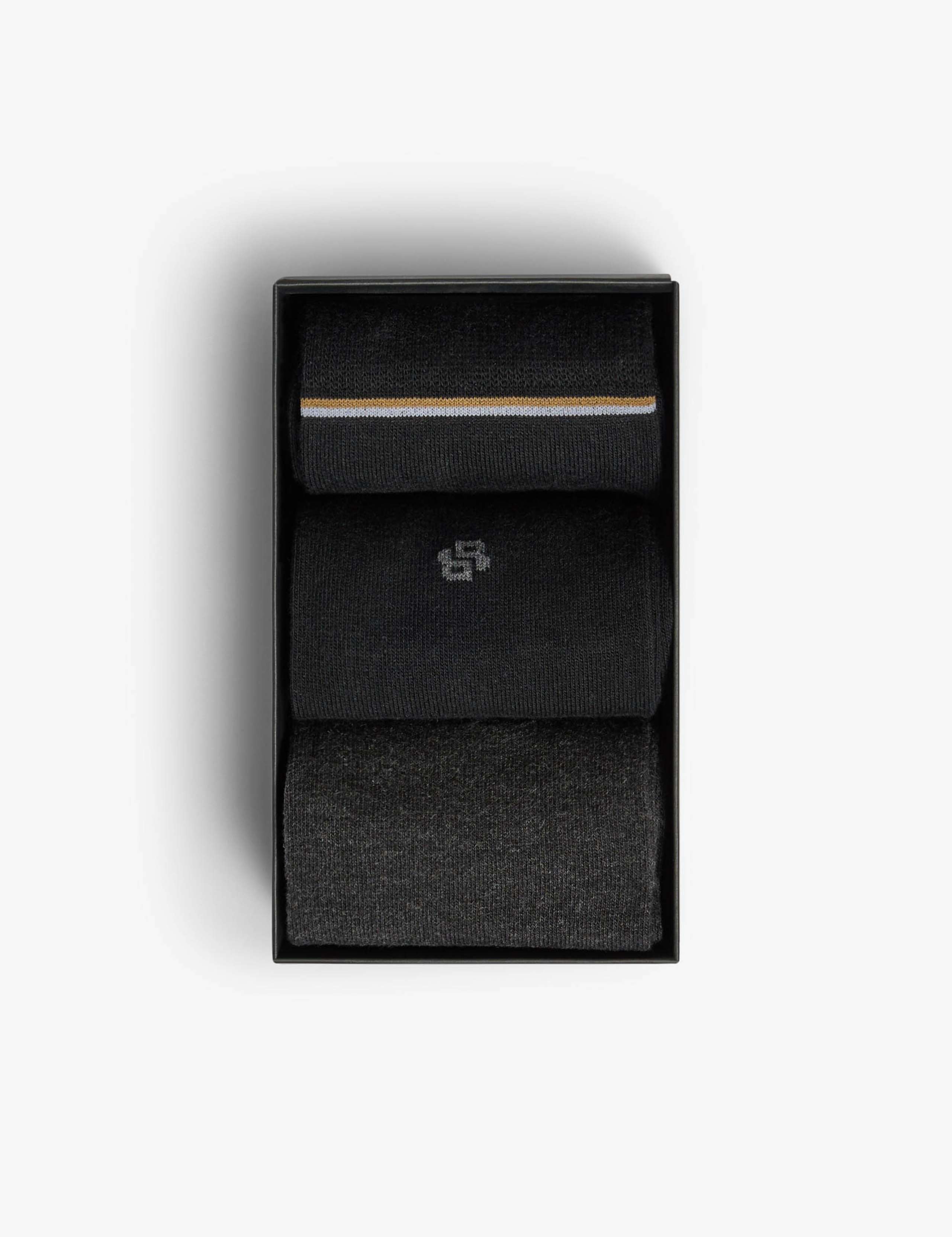 BOSS 3-pack cotton rich socks gift box - British product