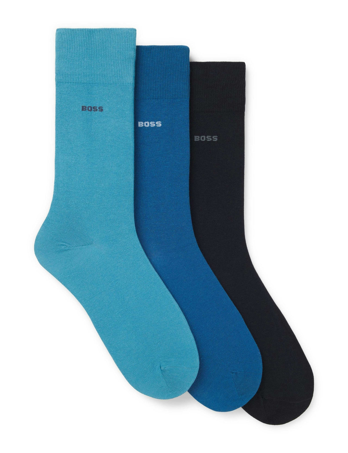BOSS cotton rich socks 3 pack in choice colours (British brand)
