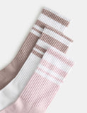 Goodmove cotton rich striped crew socks 3 pack - British product