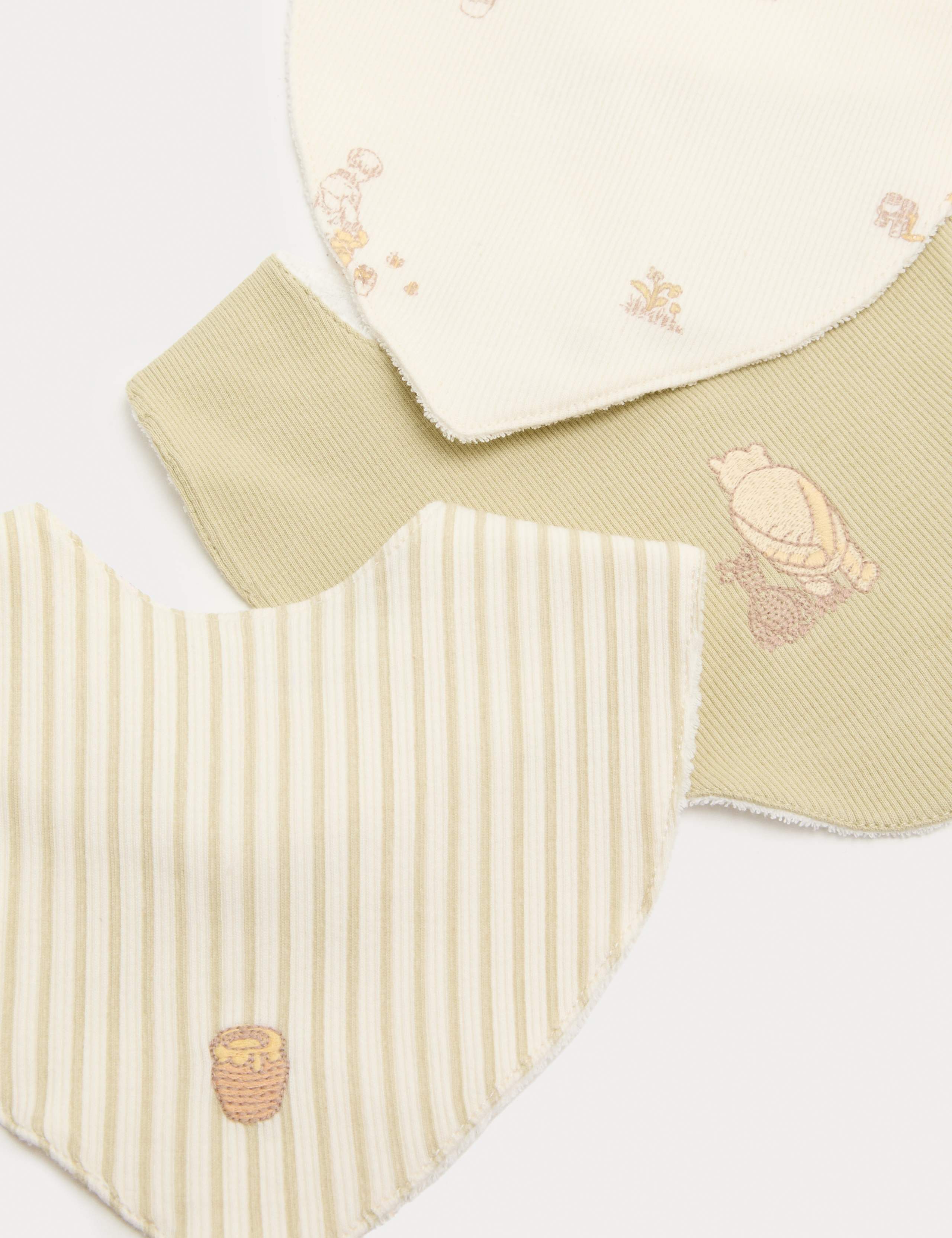 Winnie the Pooh dribble bibs 3 pack cotton rich (British brand)