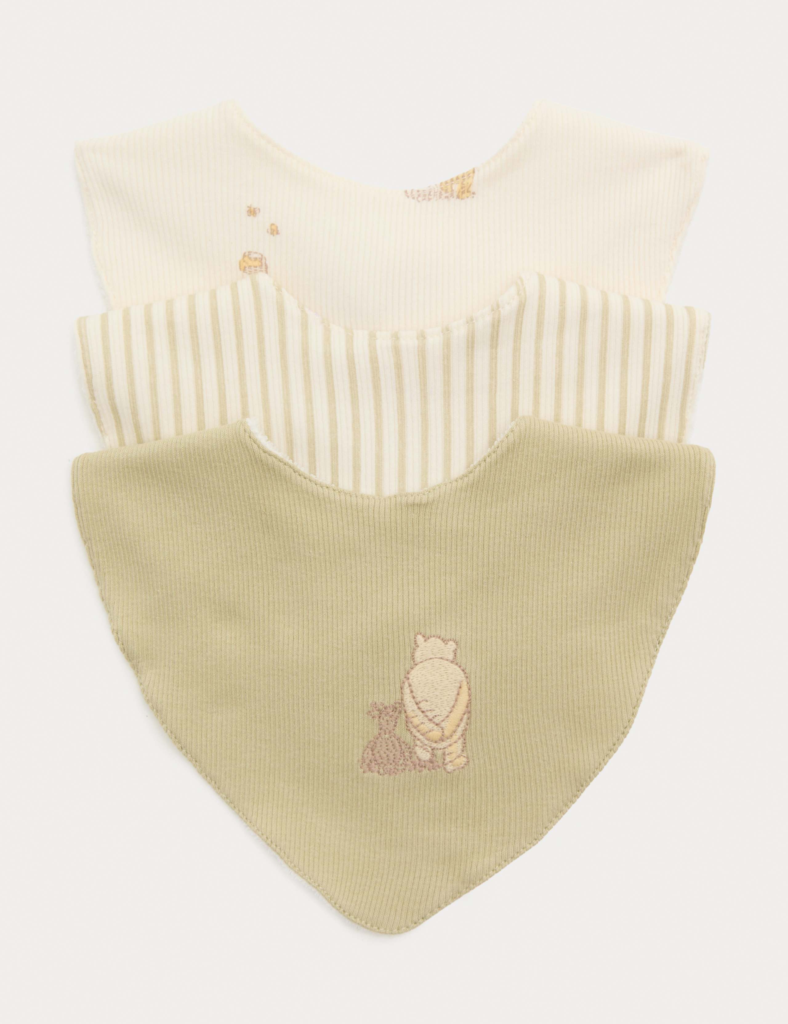 Winnie the Pooh dribble bibs 3 pack cotton rich (British brand)