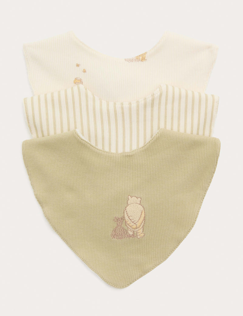 Winnie the Pooh dribble bibs 3 pack cotton rich (British brand)