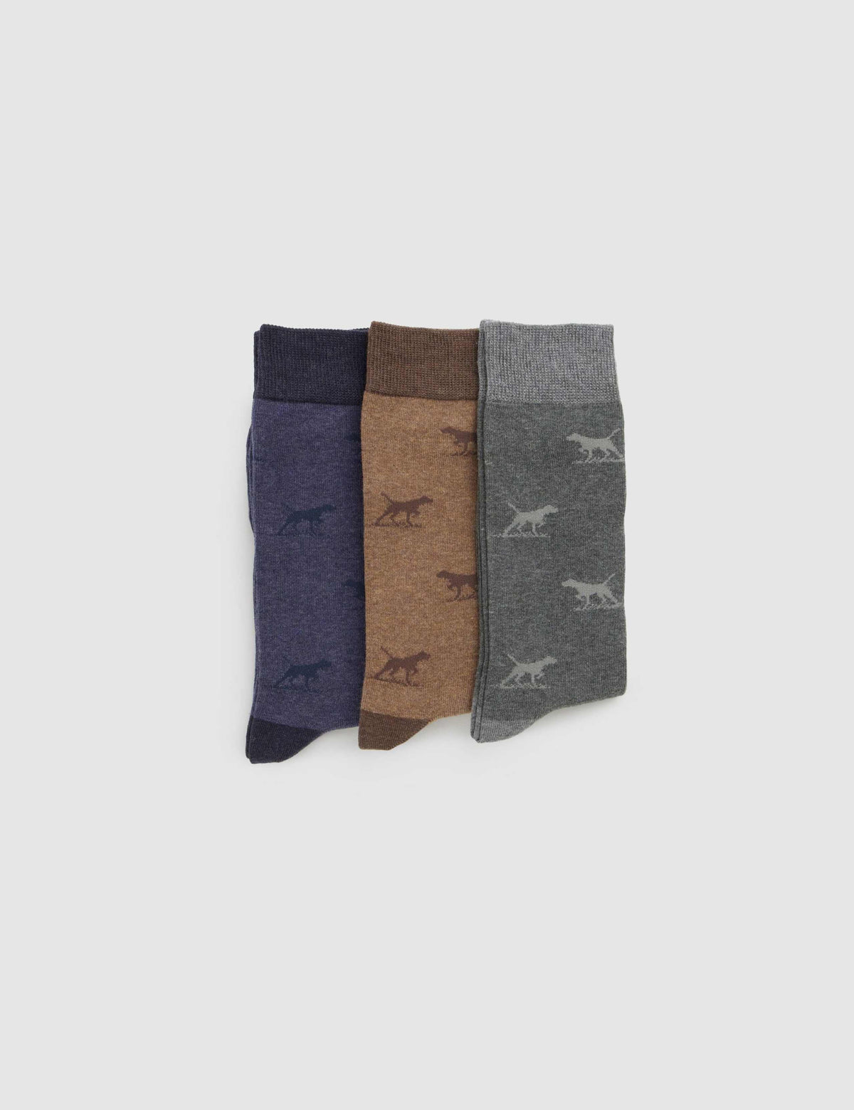 Rodd & Gunn dog pattern socks 3 pack, imported from the UK