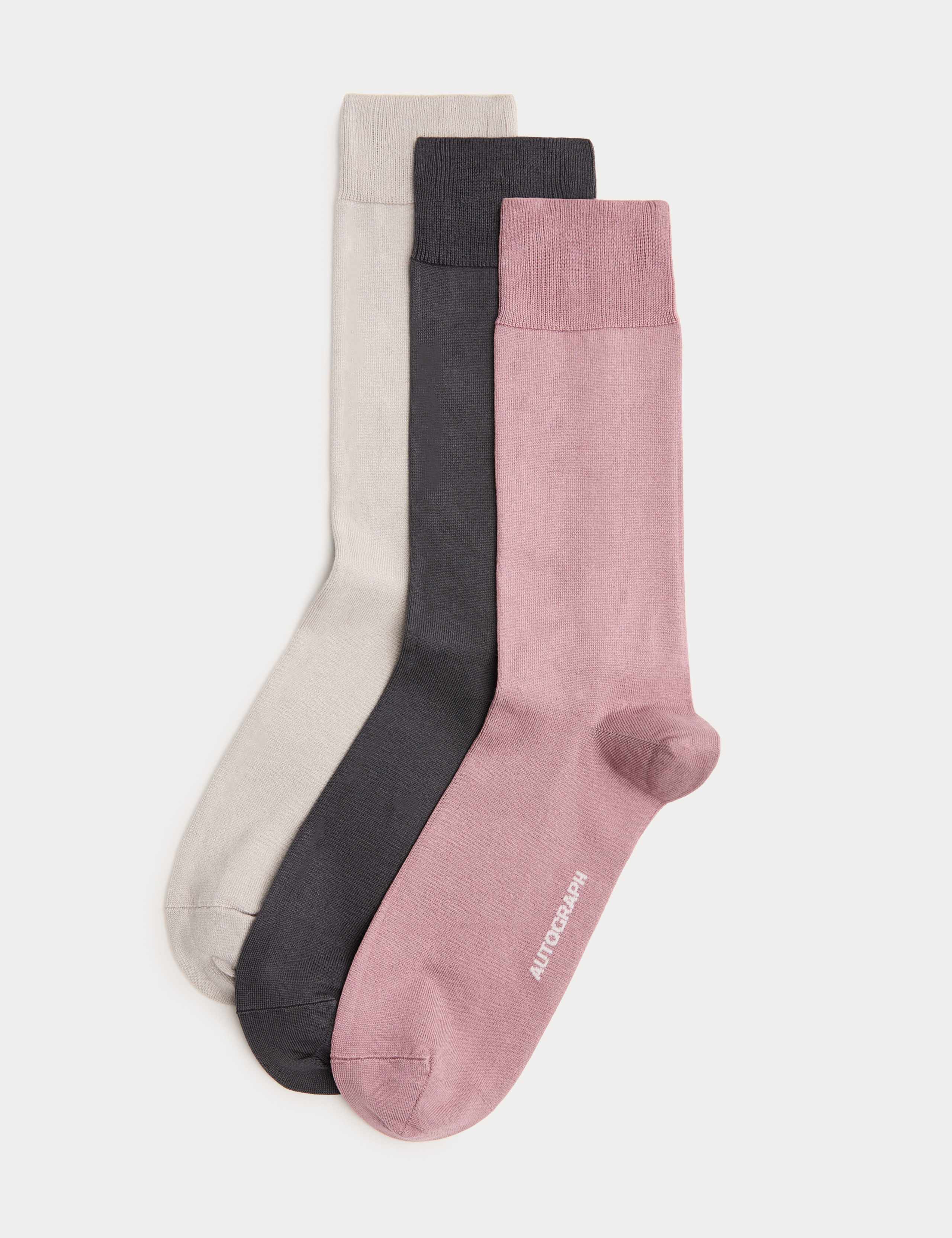 Autograph 3 pack Egyptian cotton rich socks, imported from the UK