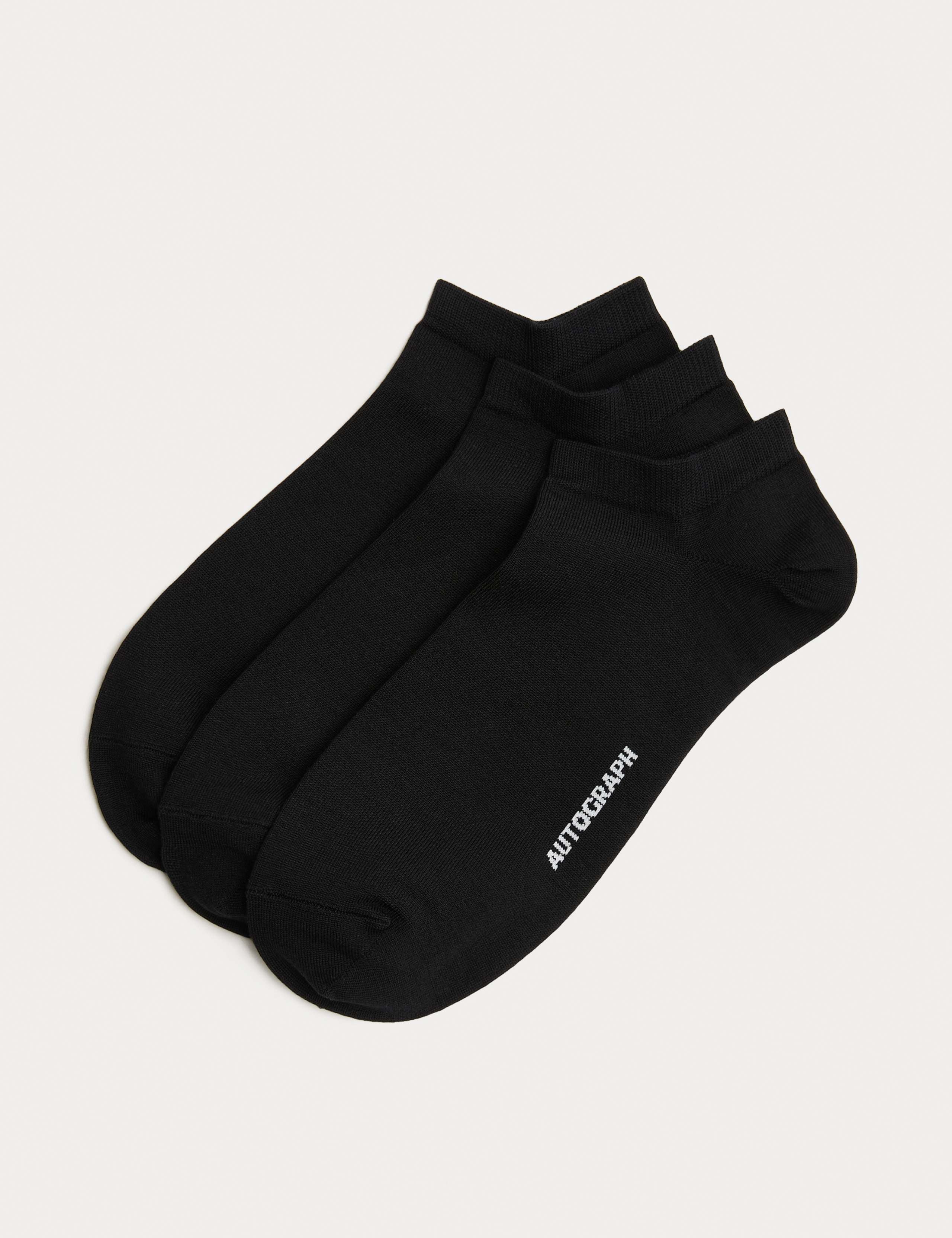 Autograph Egyptian cotton rich trainer liners 3 pack - British product