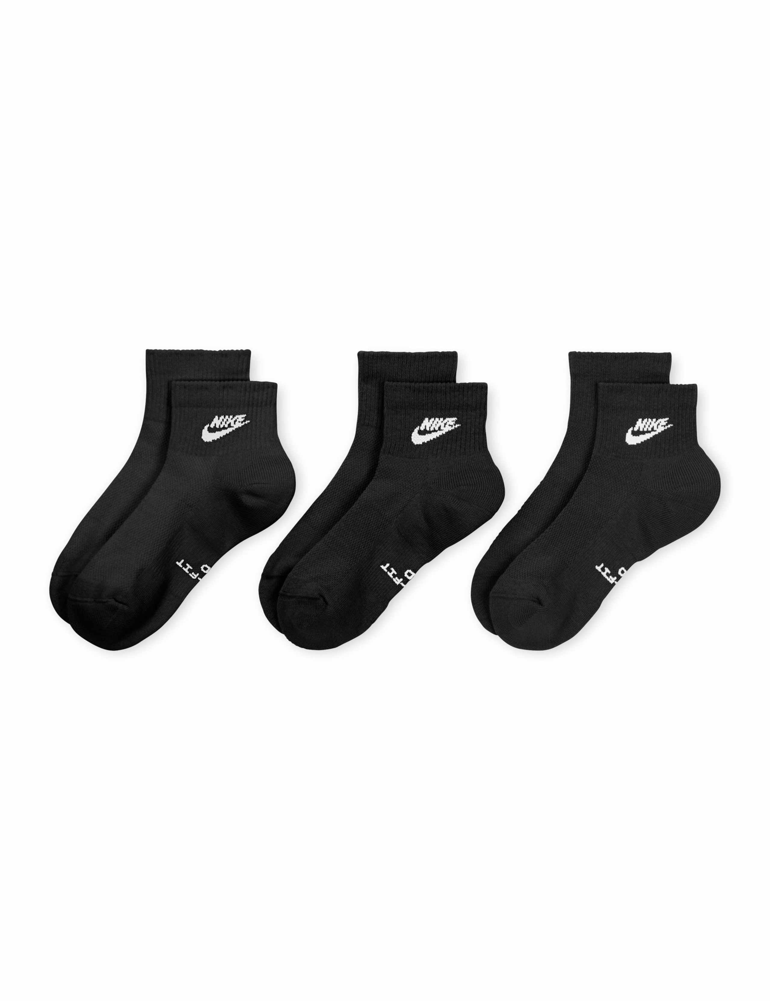 Nike everyday ankle socks 3-pack cotton rich, imported from the UK