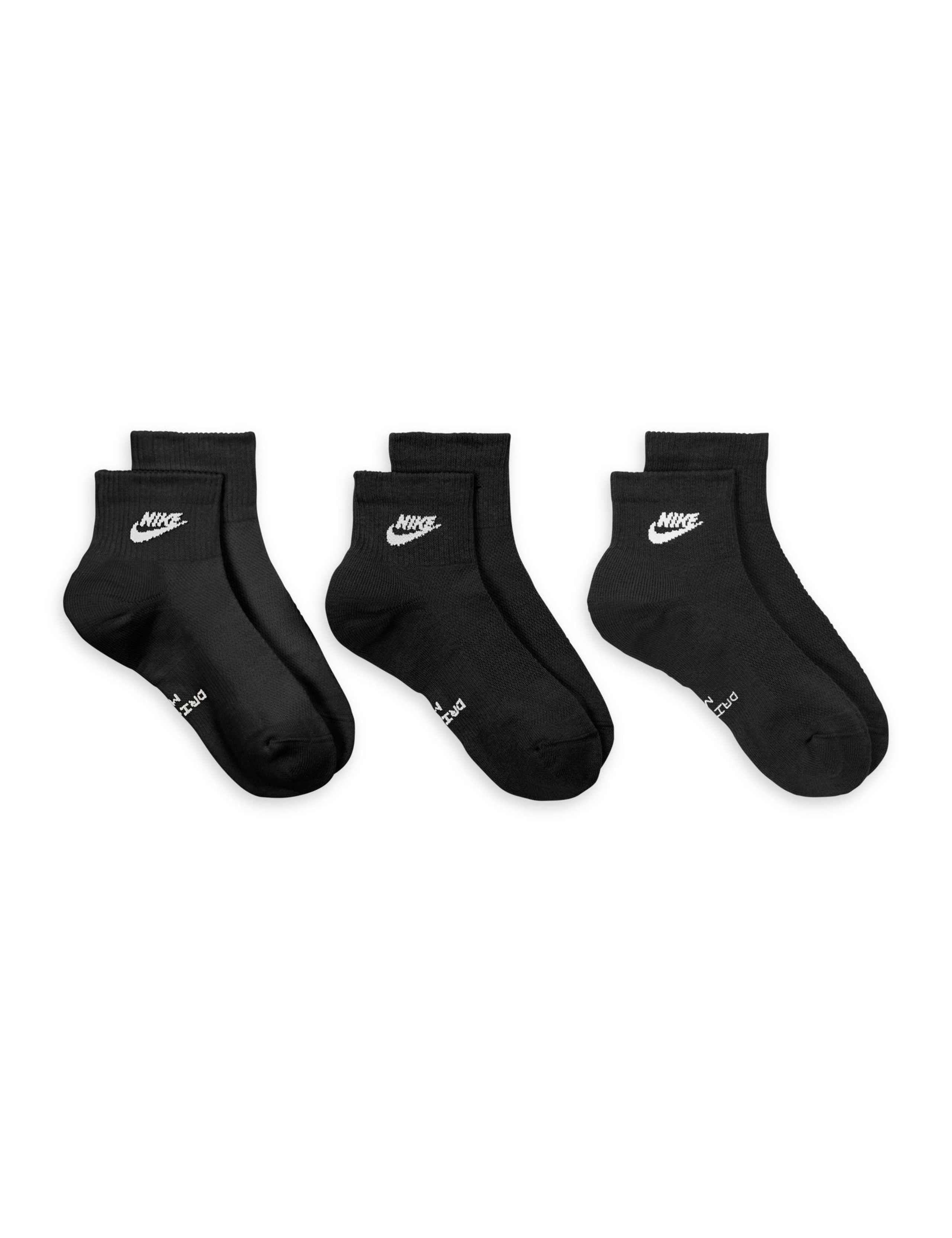 Nike everyday ankle socks 3-pack cotton rich, imported from the UK