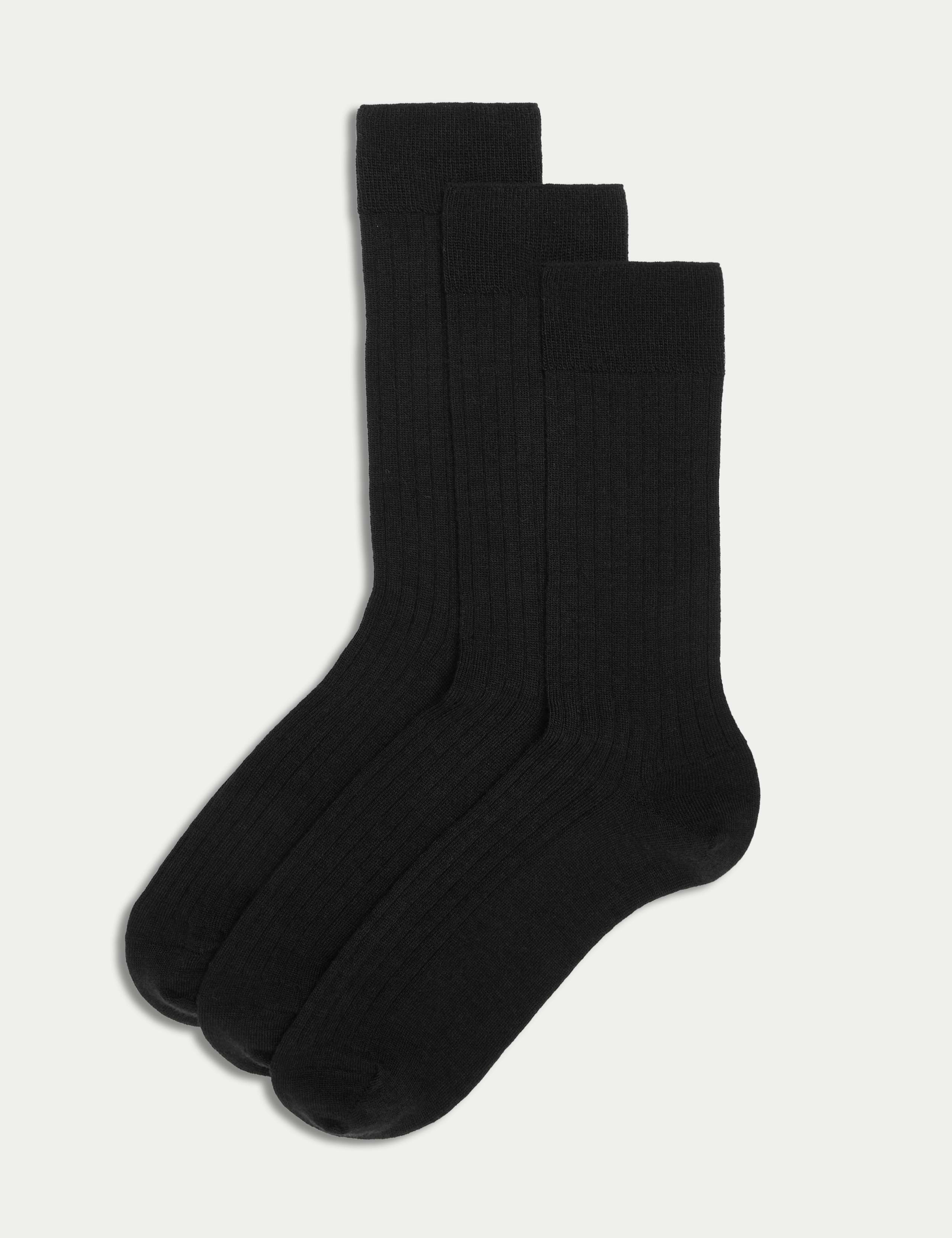 Autograph lambswool rich socks pack of 3, UK version