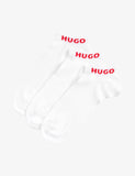 HUGO logo cotton rich trainer socks 3 pack (British brand)