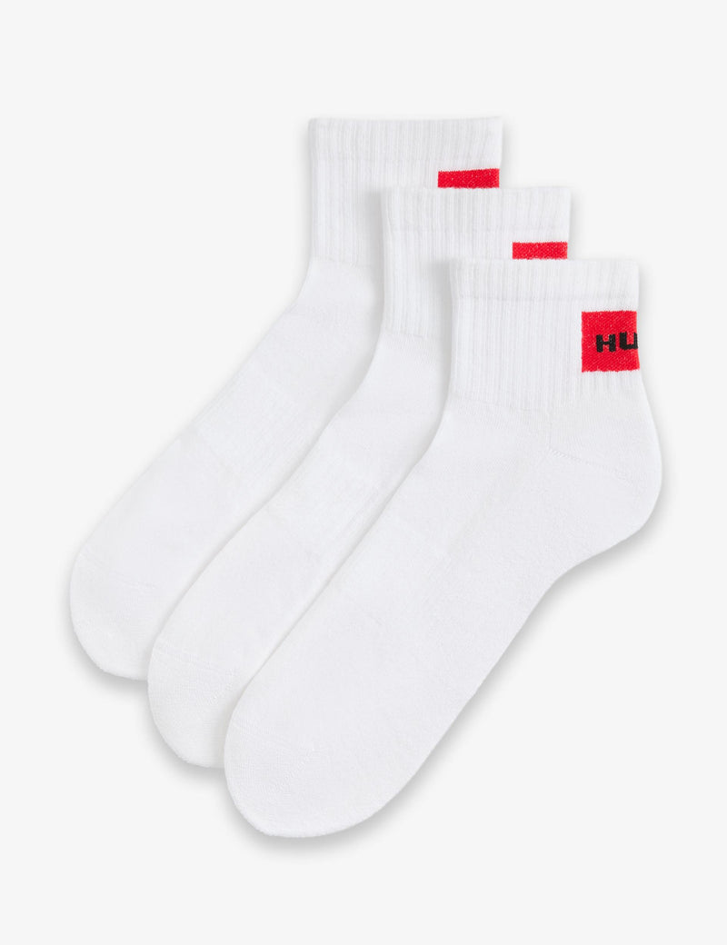 HUGO cotton rich ribbed socks 3 pack (British brand)