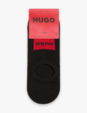 HUGO Lot de 3 chaussettes de sport en coton riches, look invisible, version UK