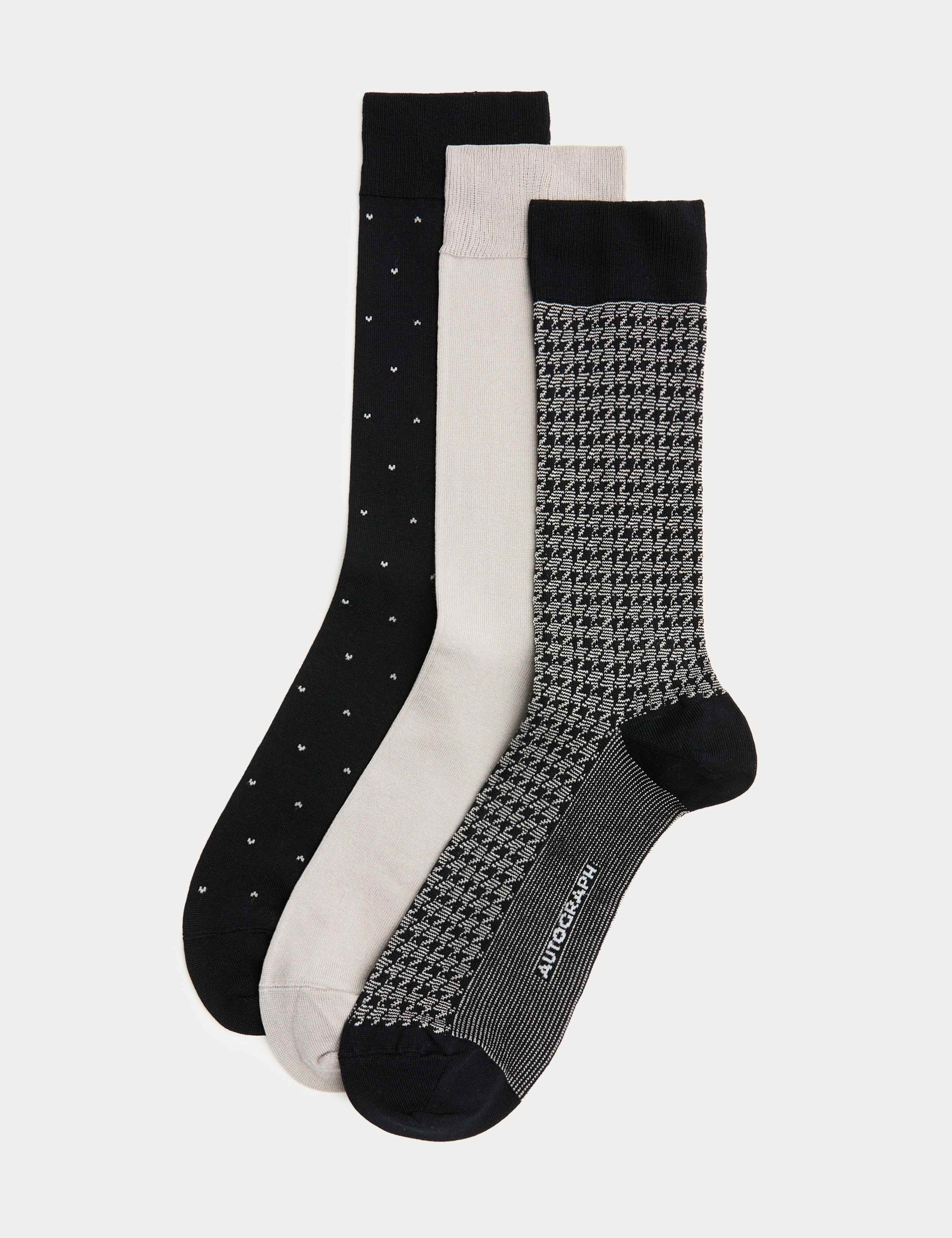 Autograph mercerised cotton socks 3 pack (British brand)