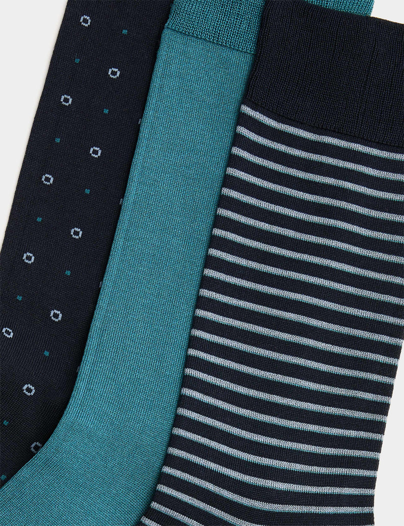 Autograph socks 3 pack mercerised cotton (British brand)