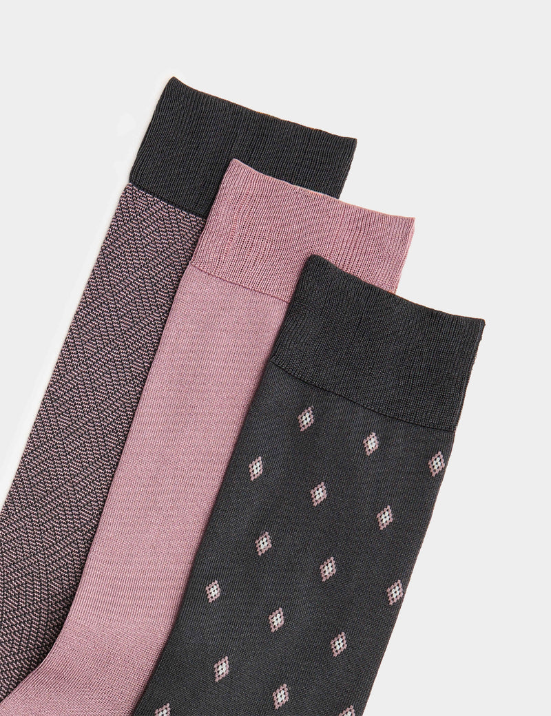 Autograph mercerised cotton rich socks 3-pack (British brand)
