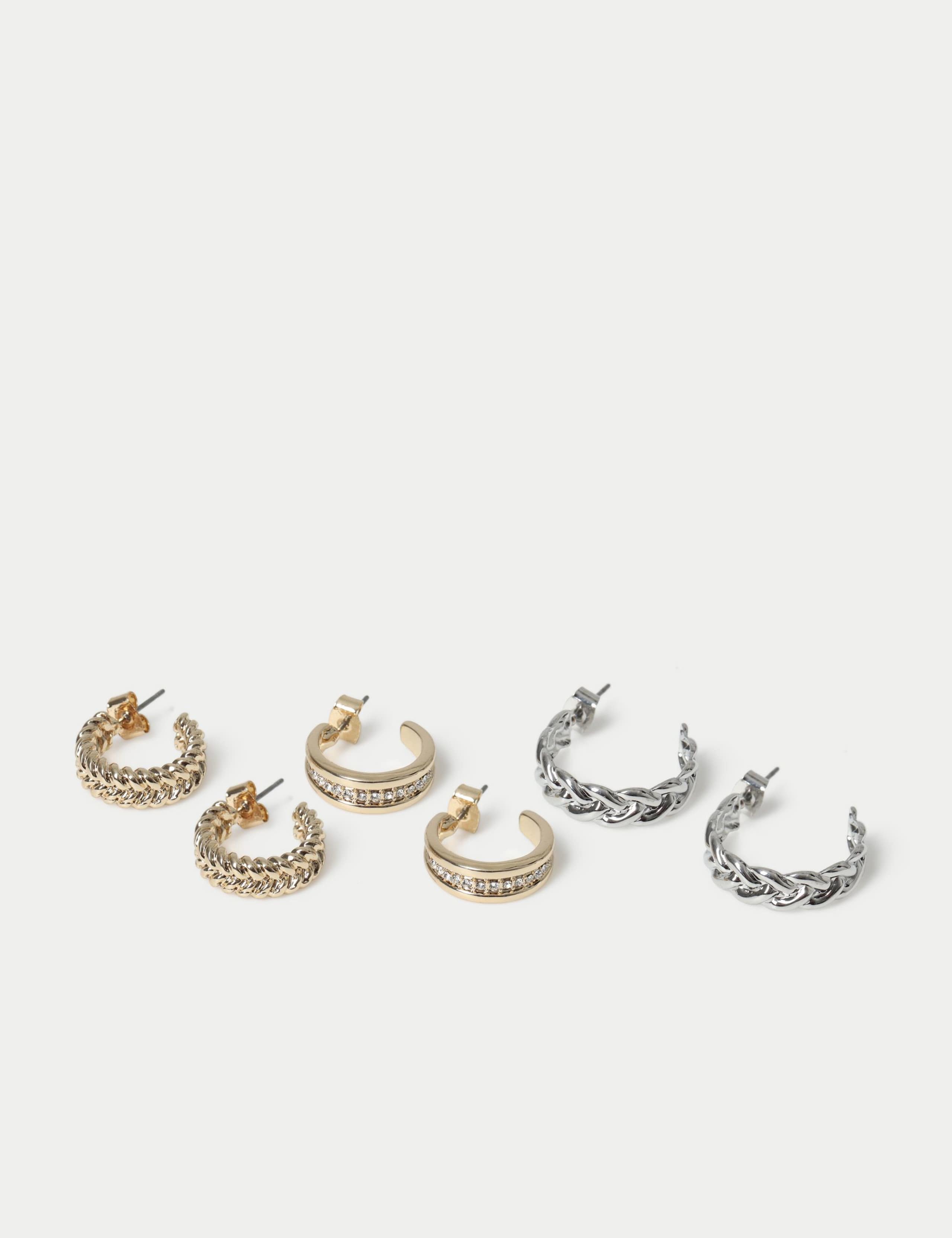 Mixed hoop earrings set 3 pack imported from the UK
