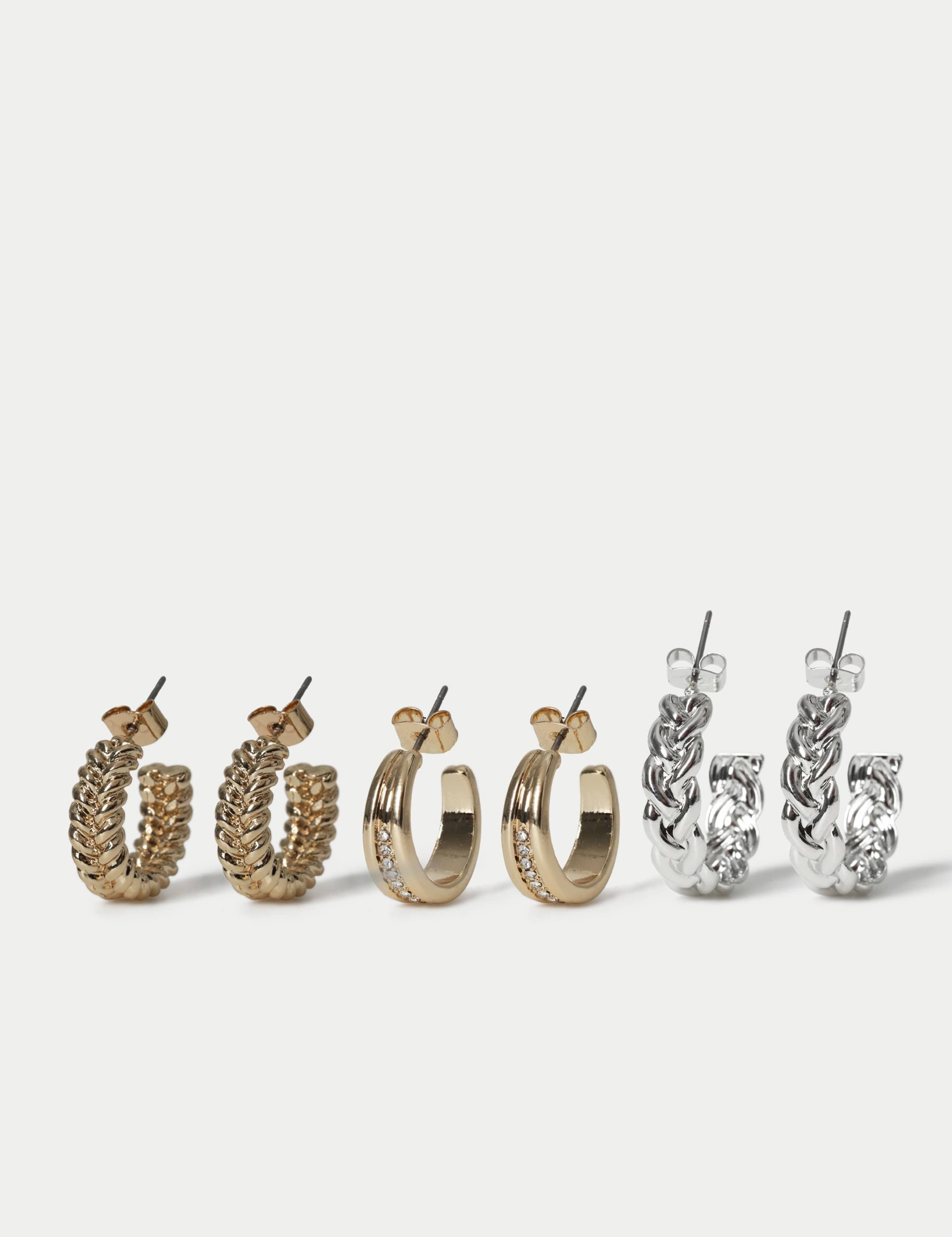 Mixed hoop earrings set 3 pack imported from the UK