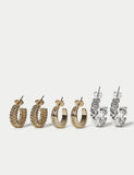 Mixed hoop earrings set 3 pack imported from the UK