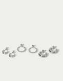 Mixed hoop earrings 3 pack in zinc alloy (British brand)
