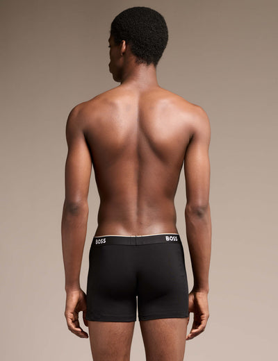 BOSS 3er Pack Power Baumwoll Stretch Logo Boxershorts