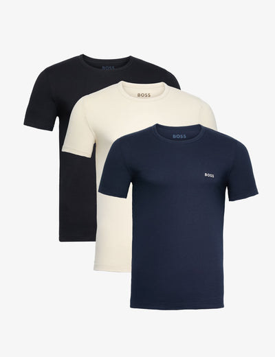 Boss Pure Cotton Crew Neck T-skjorter 3-pakning Regular Fit