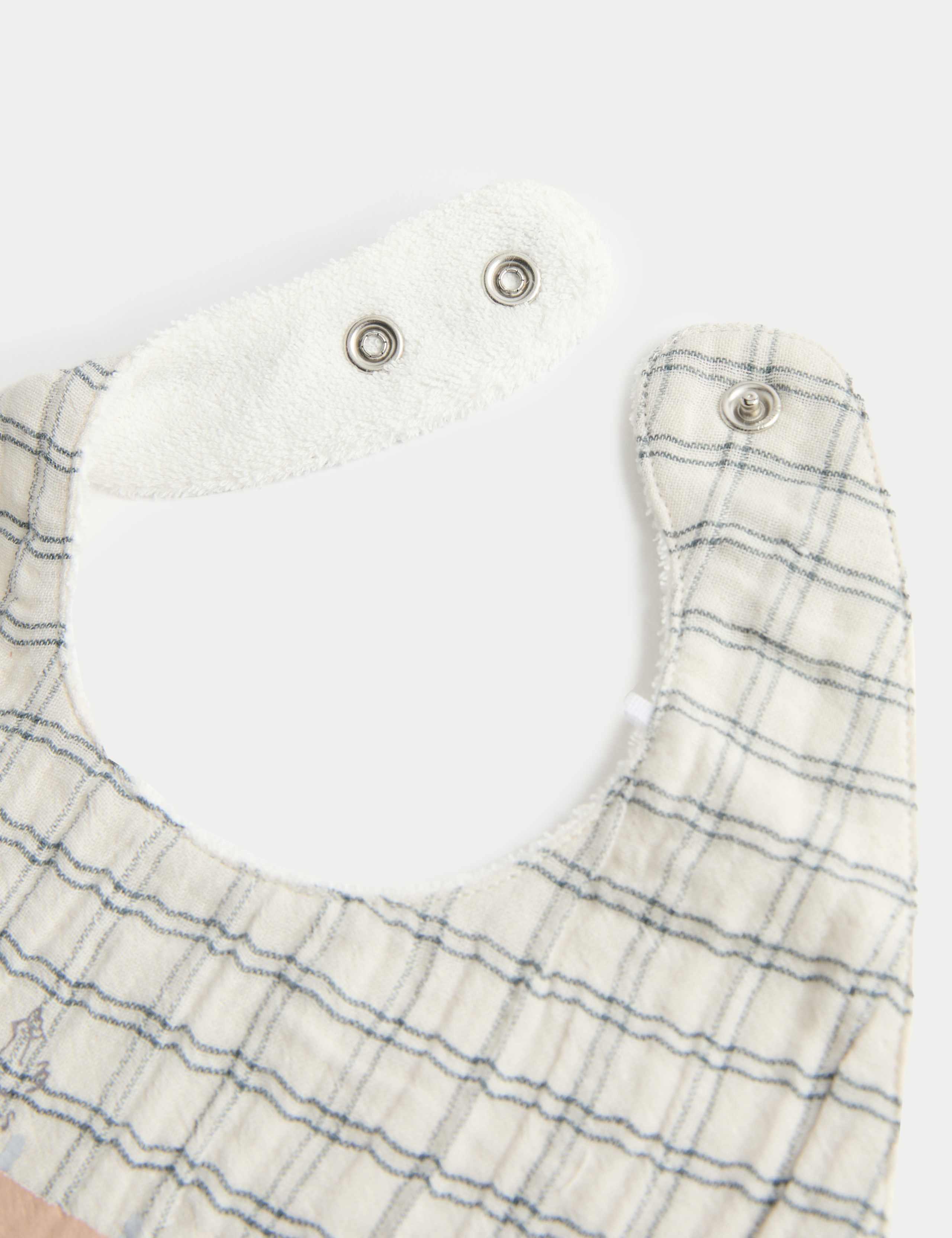 Pure cotton baby dribble bibs 3 pack, UK version