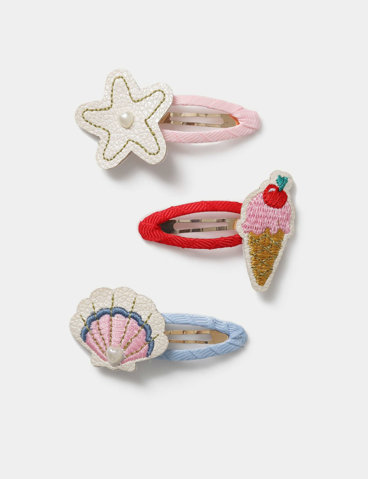 3 Pack Shell Hair Clips, set of three, UK version