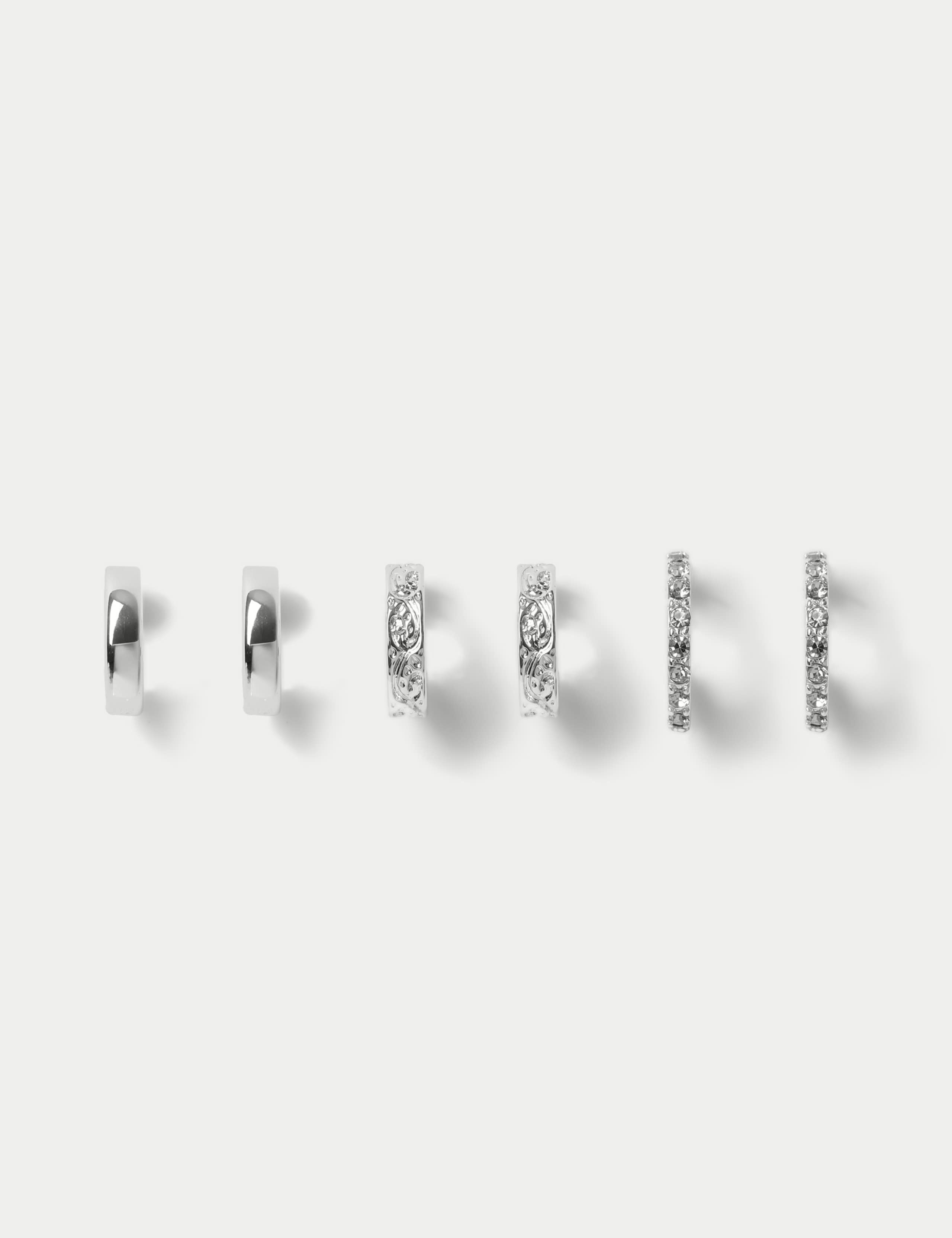 M&S Collection earring set in silver tone (British brand)