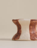 Striped ceramic dinner candle holders set of three (British brand)