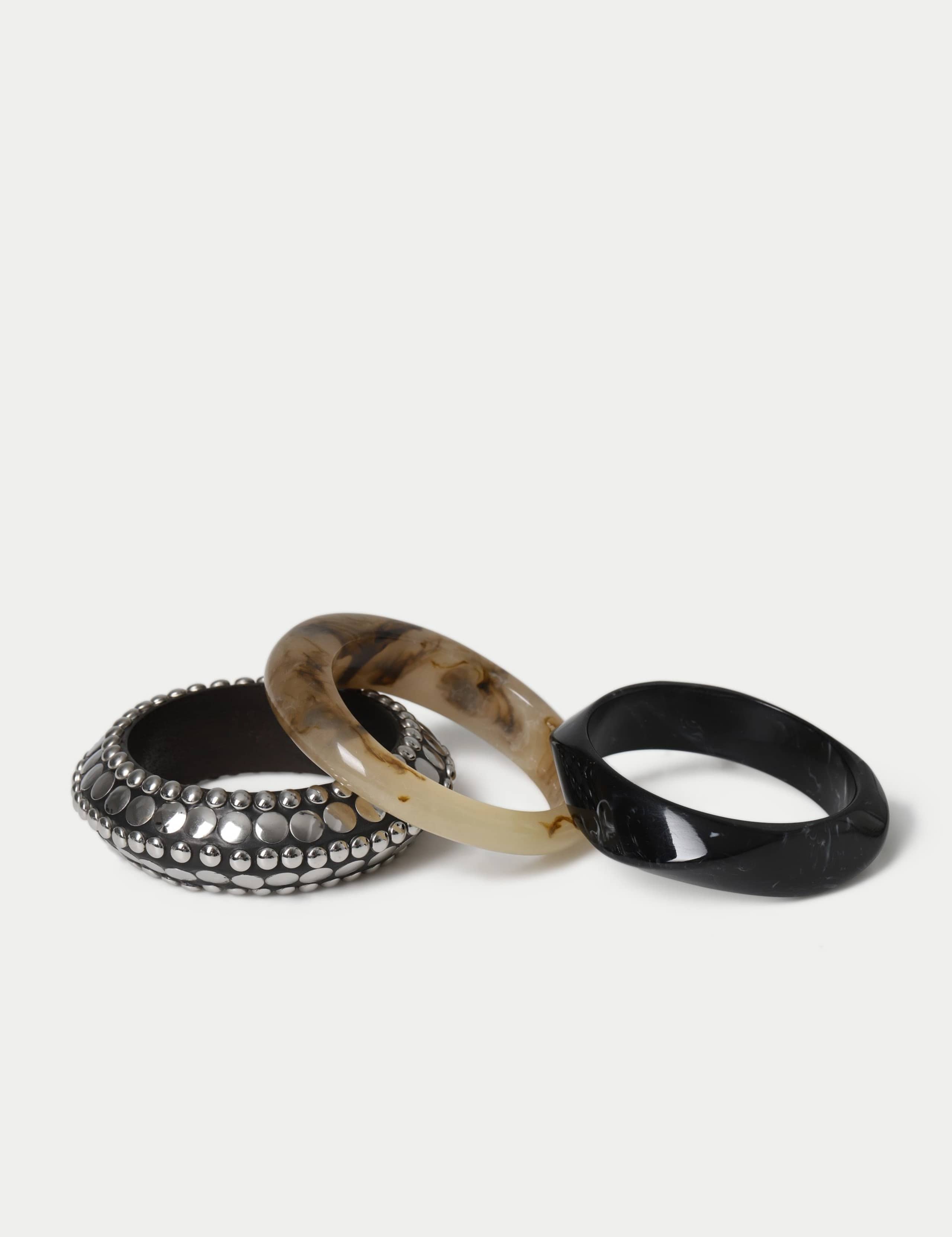 3 pack studded bangles (British brand)
