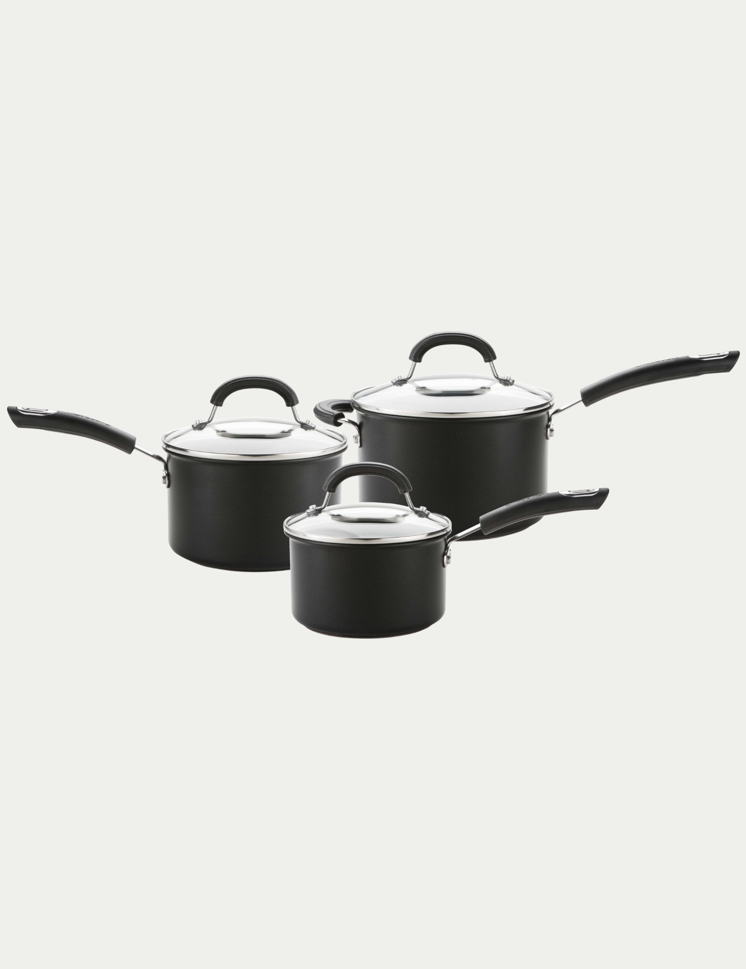 Circulon 3 piece non-stick saucepan set, UK version