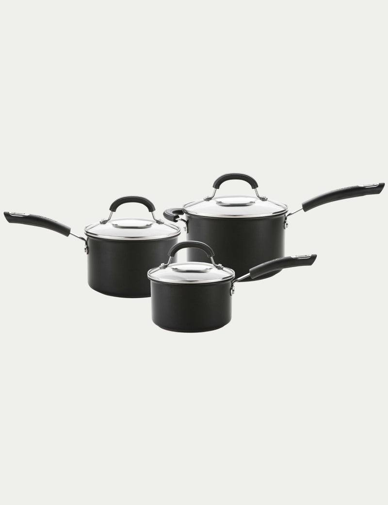 Circulon 3 piece non-stick saucepan set, UK version
