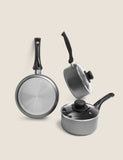 3 piece aluminium non-stick pan set - British product