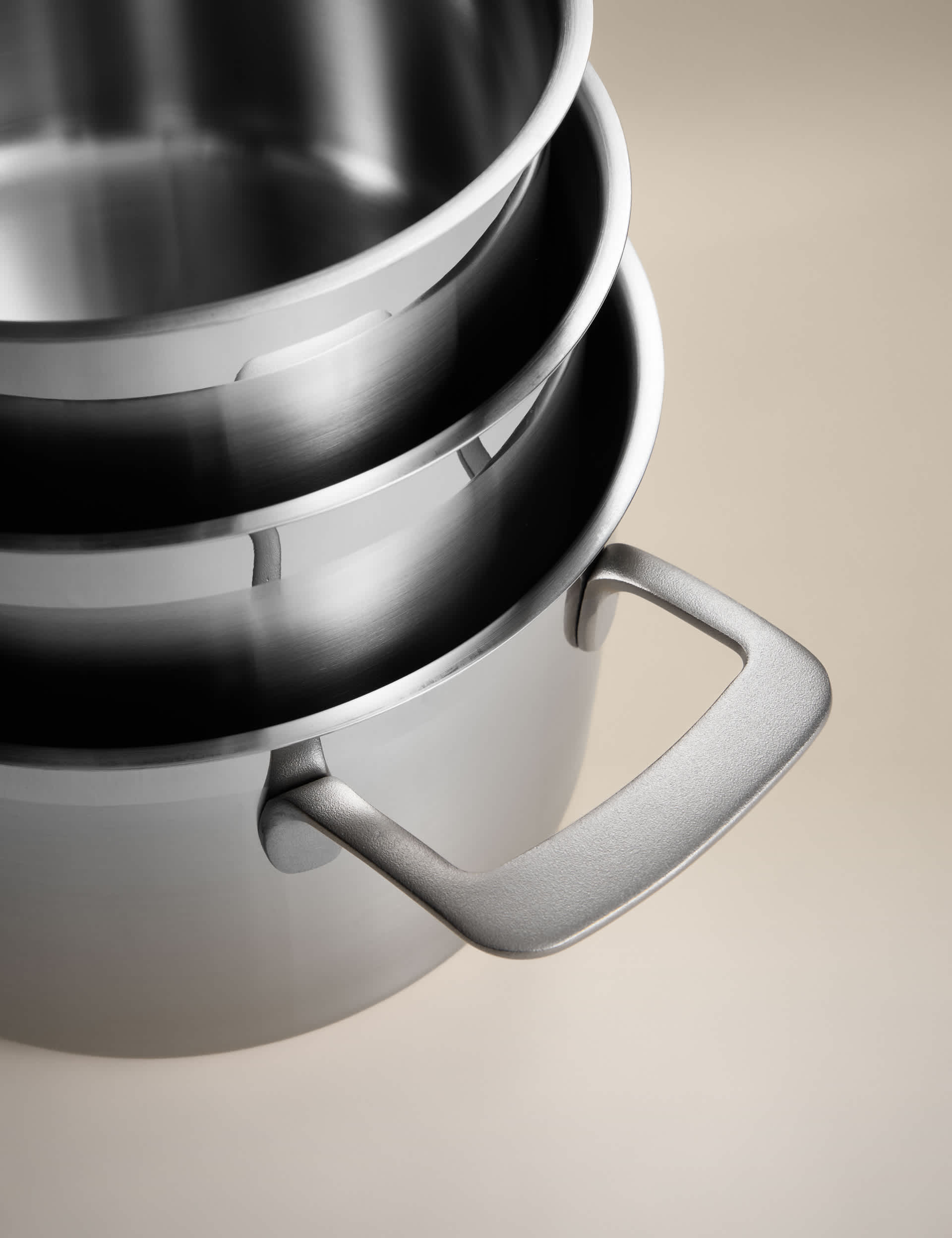 M&S 3-piece stainless steel saucepan set 16cm 18cm 20cm - British product
