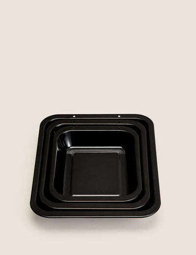 M&S 3 Piece Vitreous Enamel Roaster Set- Buy online at McGrocer