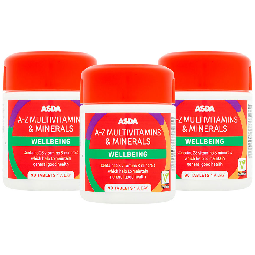 ASDA A-Z Multivitamins & Minerals Wellbeing Tablets Bundle