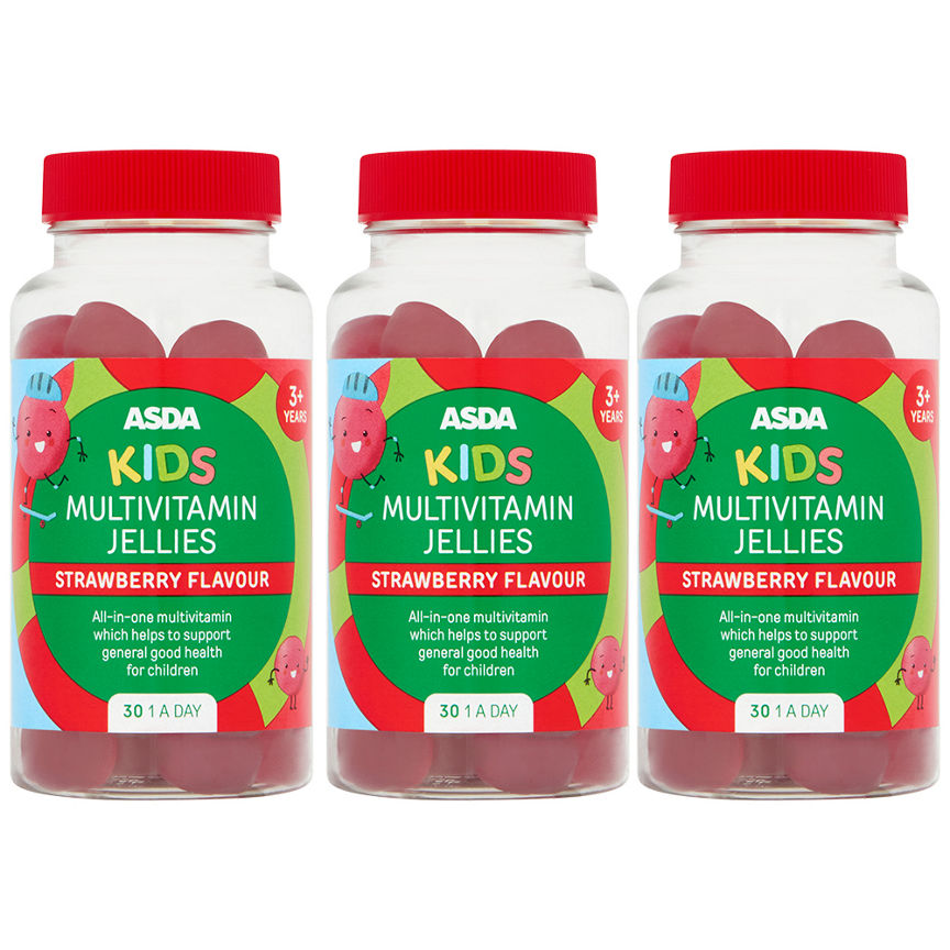 ASDA Kids Multivitamin Jellies Strawberry Flavour Bundle GOODS ASDA   