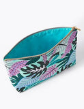 3 Piece Leaf Print Wash Bag Set