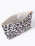 3 Piece Leopard Print Wash Bag Set