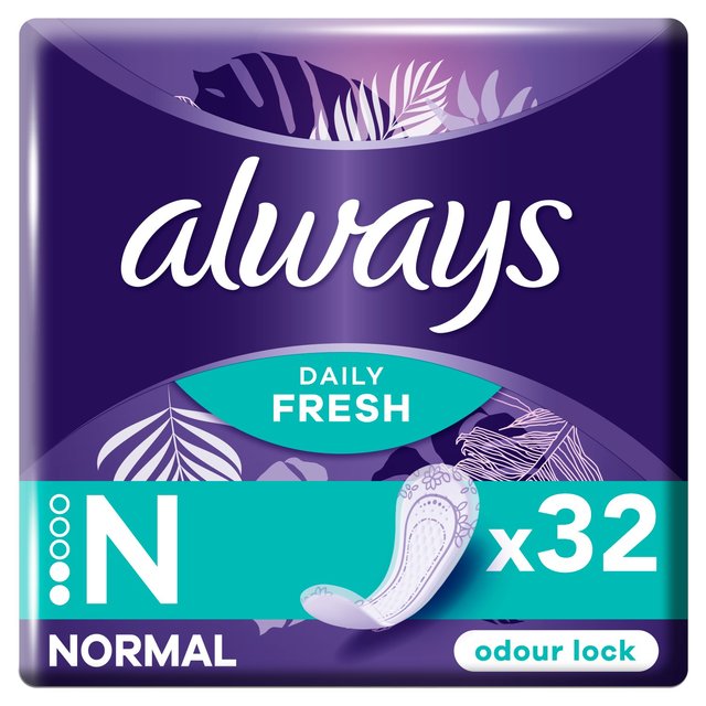 Always Dailies Fresh & Protect Normal Panty Liners   32 per pack GOODS M&S   